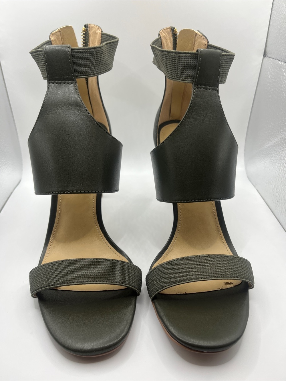 MICHAEL Michael Kors Olive Green Block Heel Sandals
